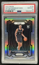 2023-24 Panini Prizm Victor Wembanyama Prizm Silver Rookie RC #136 Spurs PSA 10
