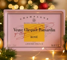 Veuve Rosé Artisanal Large Glass Tray, 9" x 14", NEW