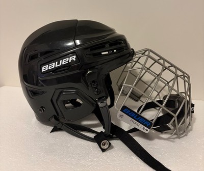 Bauer IMS 5.0 Combo Black Ice Hockey Helmet Size S w/ Bauer Profile S/P