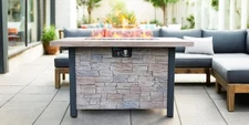 Large Outdoor Propane Fire Pit Table (44"x25")