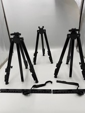 Lot of 3 Adjustable Aluminum Tripod Easel Stands 50" Folding Black