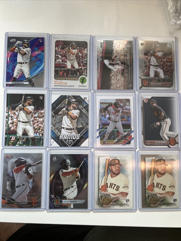 2022 Heliot Ramos 12 Card Rookie Lot. Bowman, Bowman Chrome, Cosmic Chrome