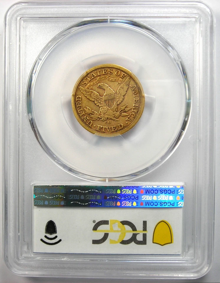 Moneda de 5 dólares Carson City Liberty Gold Half Eagle 1880-CC - Certificada PCGS VF30 - Rara Foto 3 de 4
