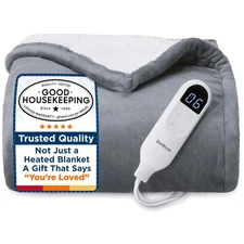 Eco-Friendly Electric Heated Flannel Blanket 50"x60" - Perfect for Cozy Nights