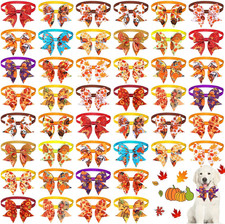 40 Pcs Fall Adjustable Dog Bow Ties for Dogs Autumn