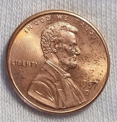 USA One Cent 1997 D, Kupfer-Nickel - Bild 1 von 2