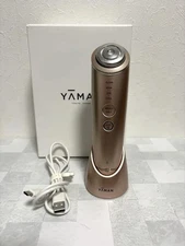 YA-MAN Photo Plus Shiny Pink Gold Facial Device with Charger Stand USB Cable
