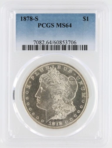1878-S Morgan Silver Dollar PCGS MS64 S$1 San Francisco Minted No Reserve