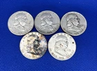 Franklin Half Dollars  Lot of (5) - 90% Silver