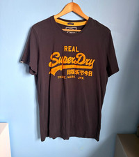 Superdry Men?s Blacklabel Crew Neck Graphic Logo T-Shirt Black XL
