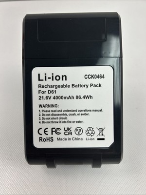 Li-ion Cck0464 Rechargeable Battery Pack For D61 21.6V 4000mAh 86.4 Wh