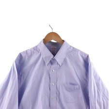 Brooks Brothers Madison Button Down Shirt Men 17 1/2 33 Light Blue Oxford