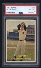 1957 Topps #398 Al Cicotte PSA 6 PLEASE READ DESCRIPTION