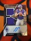 2024 Panini Phoenix JJ McCarthy RPA Rising Rookies Patch Auto /149 #RRDP-JMY