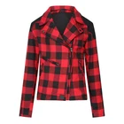 MotoGirl Jessie Flannel Lady Checked Red