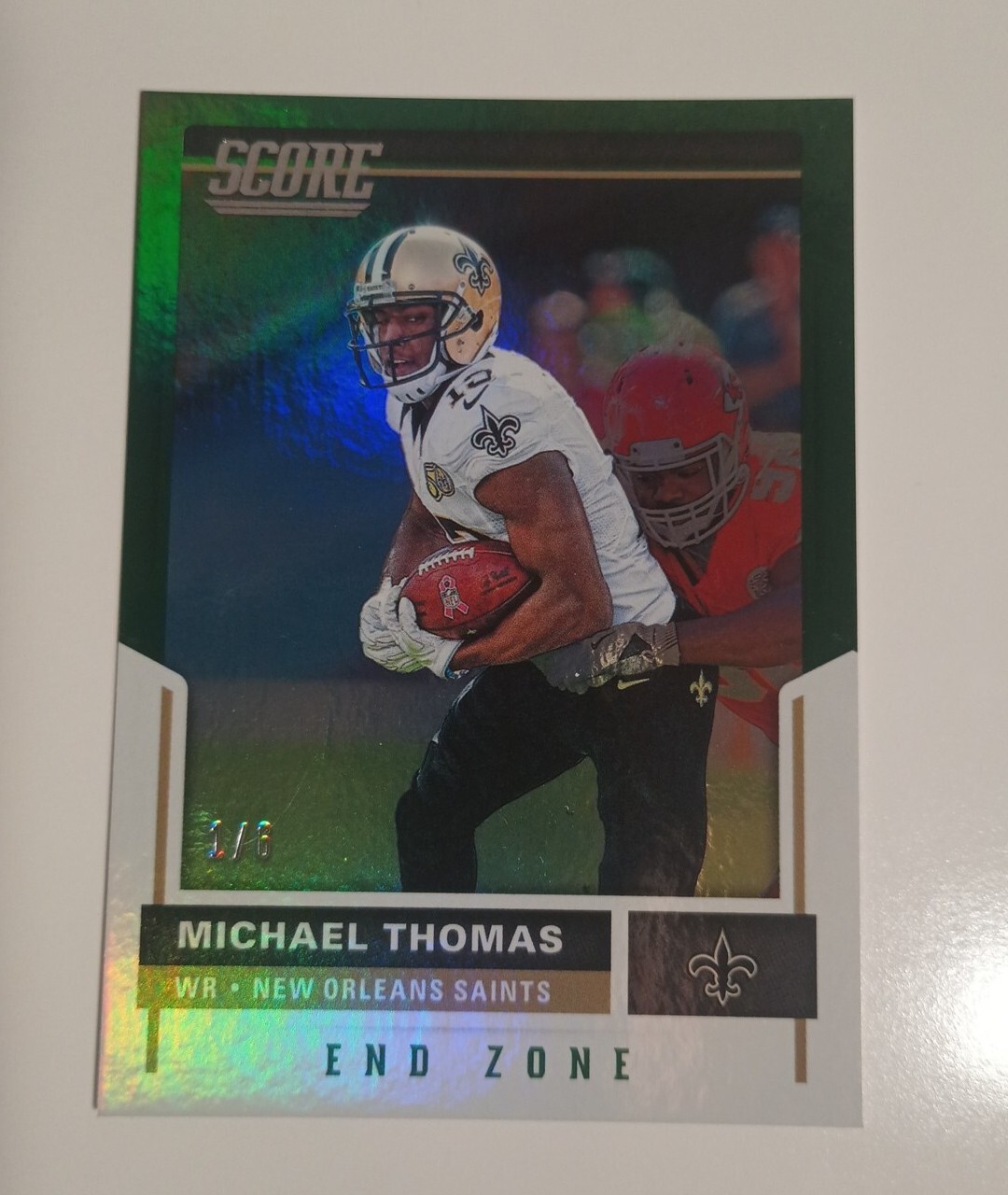 2017 Score Football Michael Thomas #135 End Zone Green /6 Saints