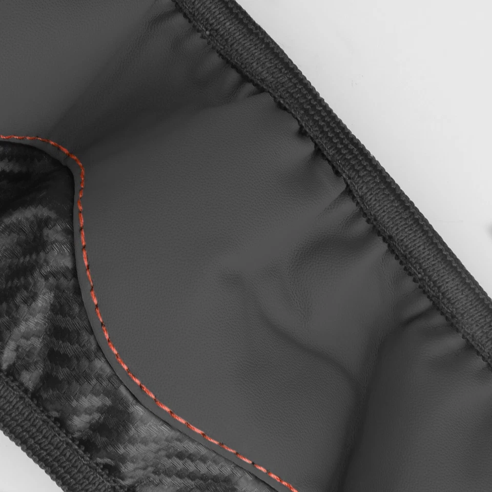 Cubierta de volante de fibra de carbono antideslizante transpirable para coche Nissan 15" Foto 3 de 4