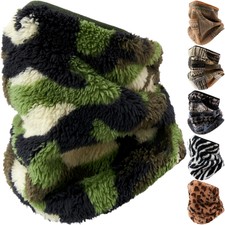 Winter Neck Gaiters Warmer Face Scarf Windproof Fleece Scarves for Cold Weather