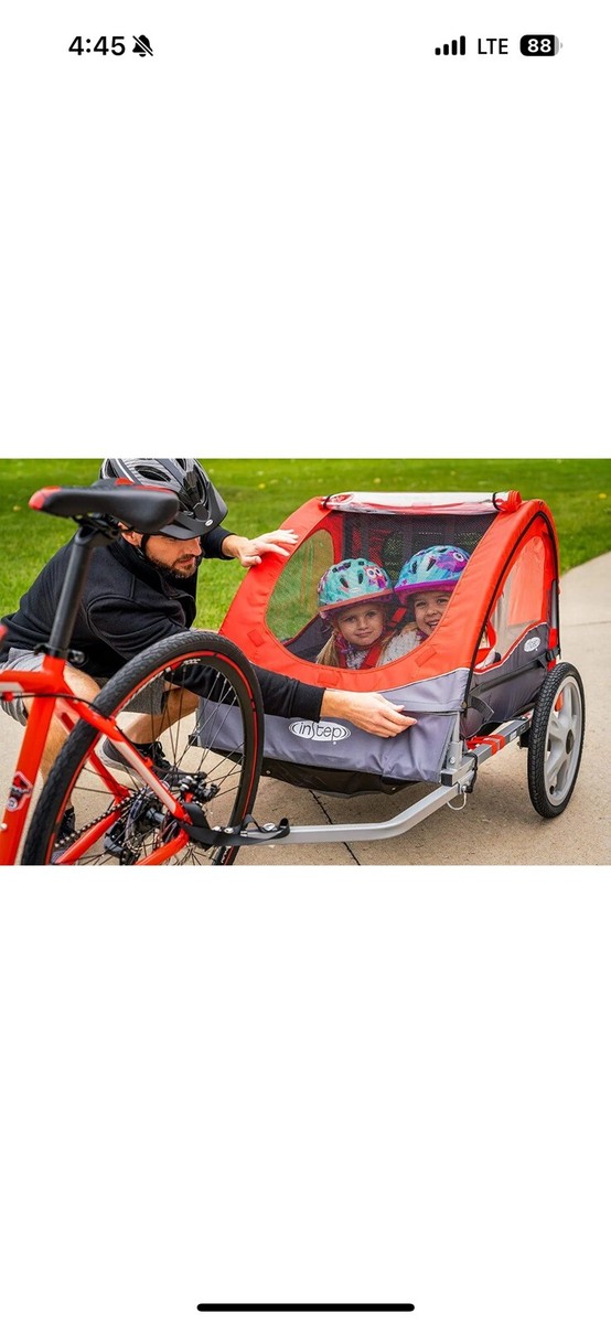 Instep Bike Trailer for Toddlers, Kids, Single and Double Seat,  2-In-1Carrier