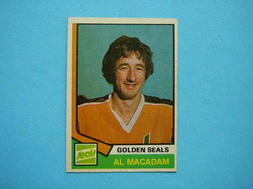 1974/75 O-PEE-CHEE NHL HOCKEY CARD #301 AL MACADAM ROOKIE EX/NM SHARP+ OPC 