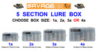 SAVAGE GEAR LURE BOX FOR GAME SEA COARSE FISHING LURE MEPPS ROTEX SPINNER TACKLE
