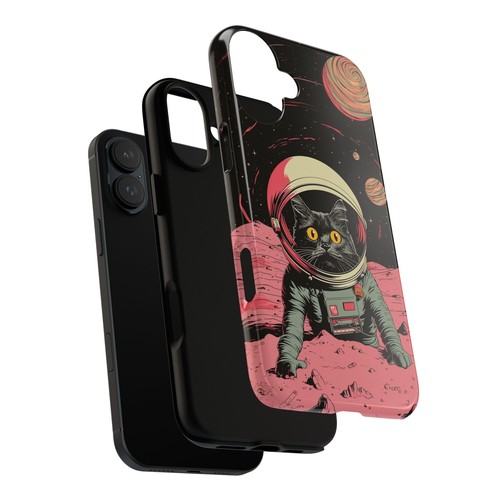 Astronaut Cat Space Kitty Retro - Phone Ink Cover Case for iPhone Galaxy Pixel - 第 28/278 張圖片