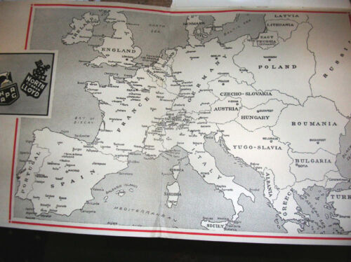 Hamburg-American Line 1935, N German Lloyd Line, viaje a Europa - Imagen 3 de 11