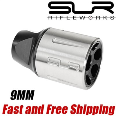 SLR Rifleworks 9mm Synergy Linear Comp w/ Titanium Sleeve - Raw Silver ...