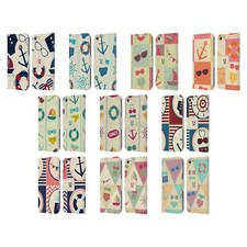 HEAD CASE DESIGNS NAUTICAL SUMMER LEATHER BOOK CASE FOR APPLE iPOD TOUCH MP3