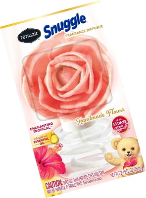Renuzit Snuggle Fragrance Diffuser Handmade Flower, Enchanting Tropical