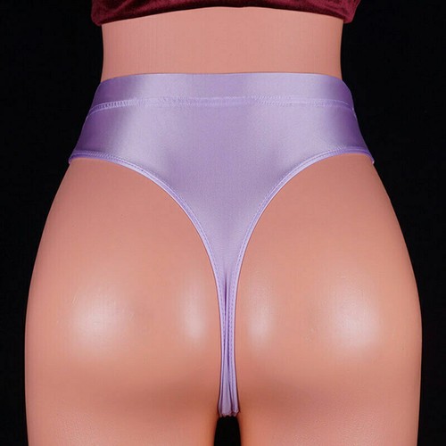 Women Silky Shiny Stretch G-string Lingerie Thong Panties Briefs Underwear M-XXL - Picture 6 of 30