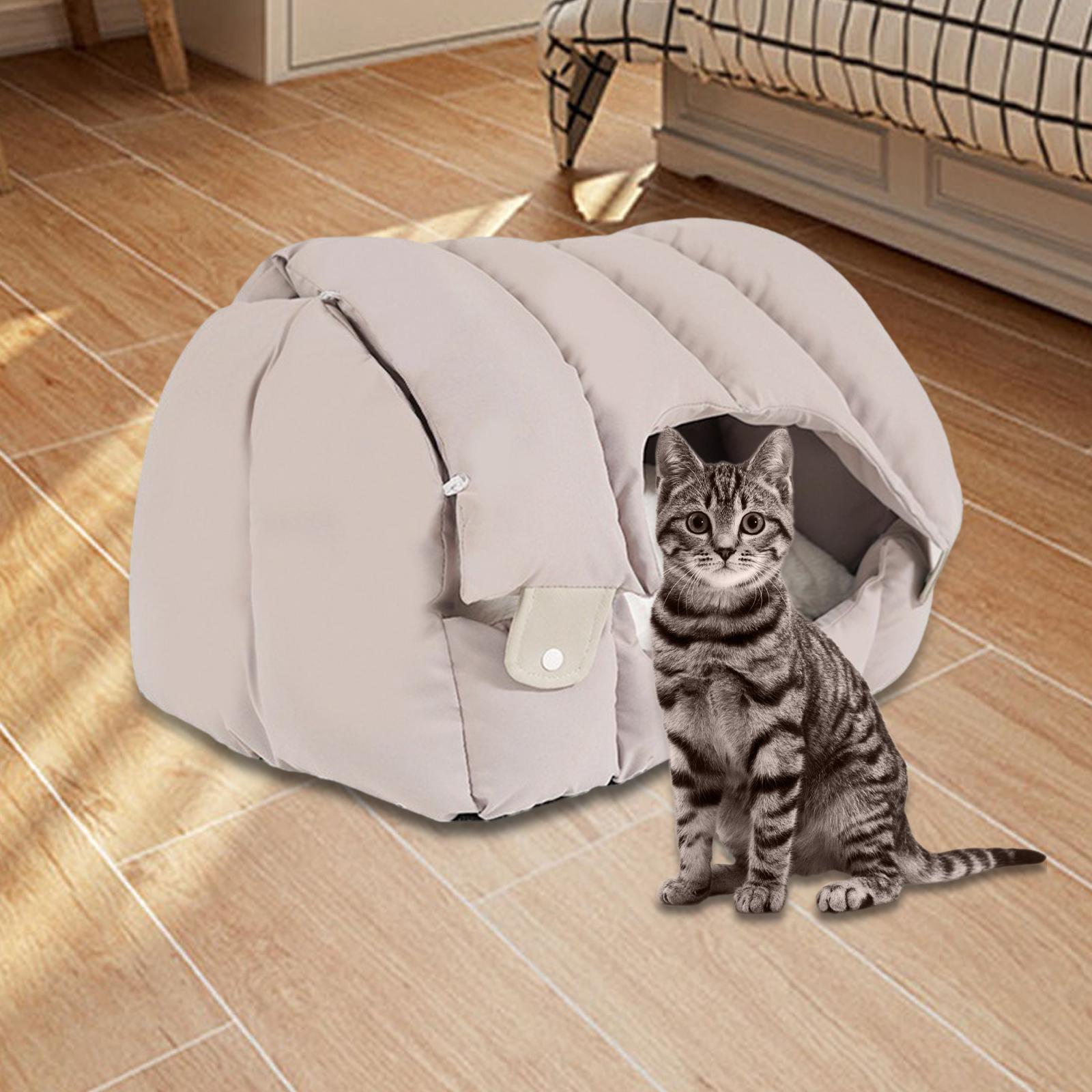 Cat Bed Cozy Shelter Cat House Pet Sleeping Bed Anti Slip Bottom Dog