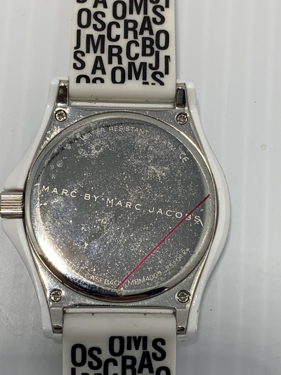 Marc Jacobs MBM4005 watch with white rubber band MARC JACOBS MBM4005 WOMENS LADIES WATCH WRIST SLOANE WHITE  main image 4