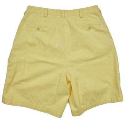 Polo Ralph Lauren Mens Shorts 34 Yellow Pleated Golf Bermuda Cotton | eBay