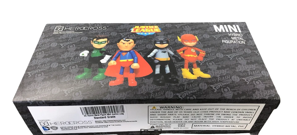 Figura de acción Herocross Mini HMF caja de 4 Justice League Series 0.5 ''DC Comics'' Foto 3 de 4
