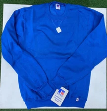 Vintage Russell Athletic Crewneck Sweatshirt Mens Small Royal Blue NWT USA made