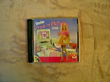 Mattel Media Barbie Print'n Play Video Game, PC CD-ROM, Windows 3.1/95 Ages 5-Up