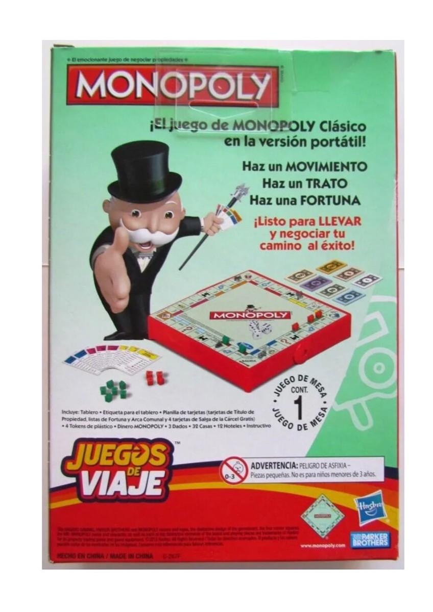 Hasbro Monopoly Juego De Viaje a JUGADORES for sale online