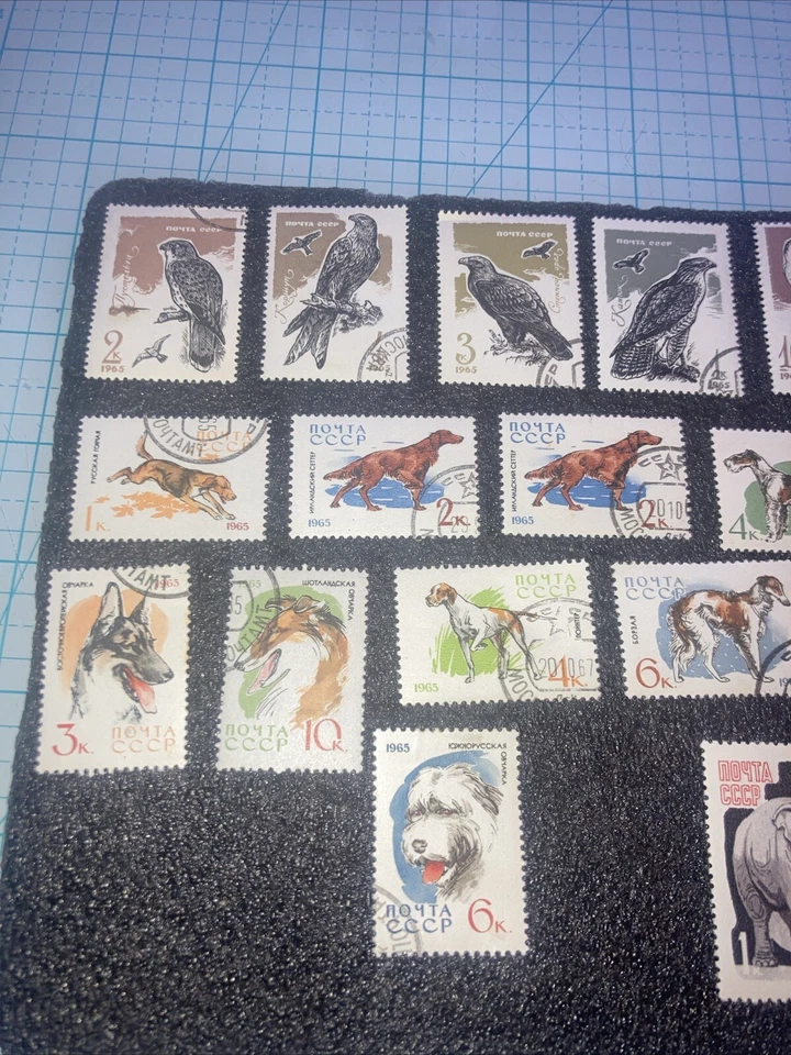 20 Vtg USSR Animals/Birds/Dogs Stamps 1964-1965. Cancelled/HR. $1 Ships. A DEAL! - Image 2 of 4