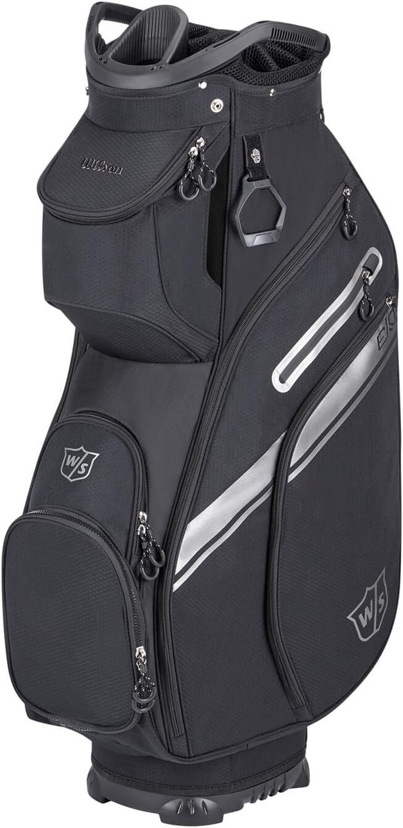 春先取りの Wilson Staff EXO II Golf Cart Bags - BLACK / SILVER - 14-Way その他