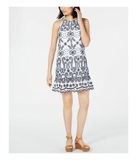 Maison Jules Dress Shift Embroidered Floral W...