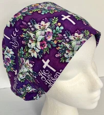 Floral Adjustable Medical Slim Lid Euro Surgery Scrub Cap Chef Veterinarian Hat
