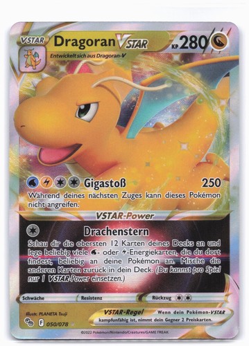 Pokemon Karte Dragoran Vstar 050/078 Pokemon Go Deutsch top Zustand - Bild 1 von 2