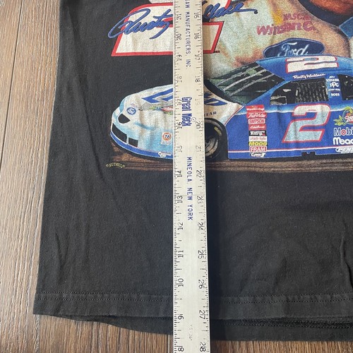 Vintage Rusty Wallace #2 Miller Lite Penske Racing T Shirt By Nutmeg; Men’s Sz M - 第 5/6 張圖片