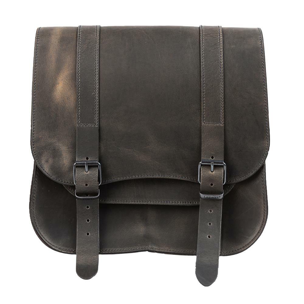 Sacoche en cuir marron moto 30L rigide pour ranger vos bagages