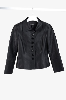 Escada Textured Black Tailored Jacket, Size M