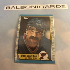 Paul Maclean 1989-90 Topps Card St. Louis Blues NM+ Free Shipping!