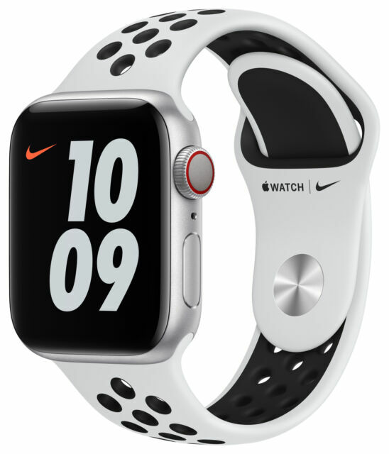 Apple Watch Series 6 Nike 40mm Alluminio Cassa con Platino/Nero Cinturino  Sport - Regular (GPS + Cellular) (M07C3TY/A) | Acquisti Online su eBay