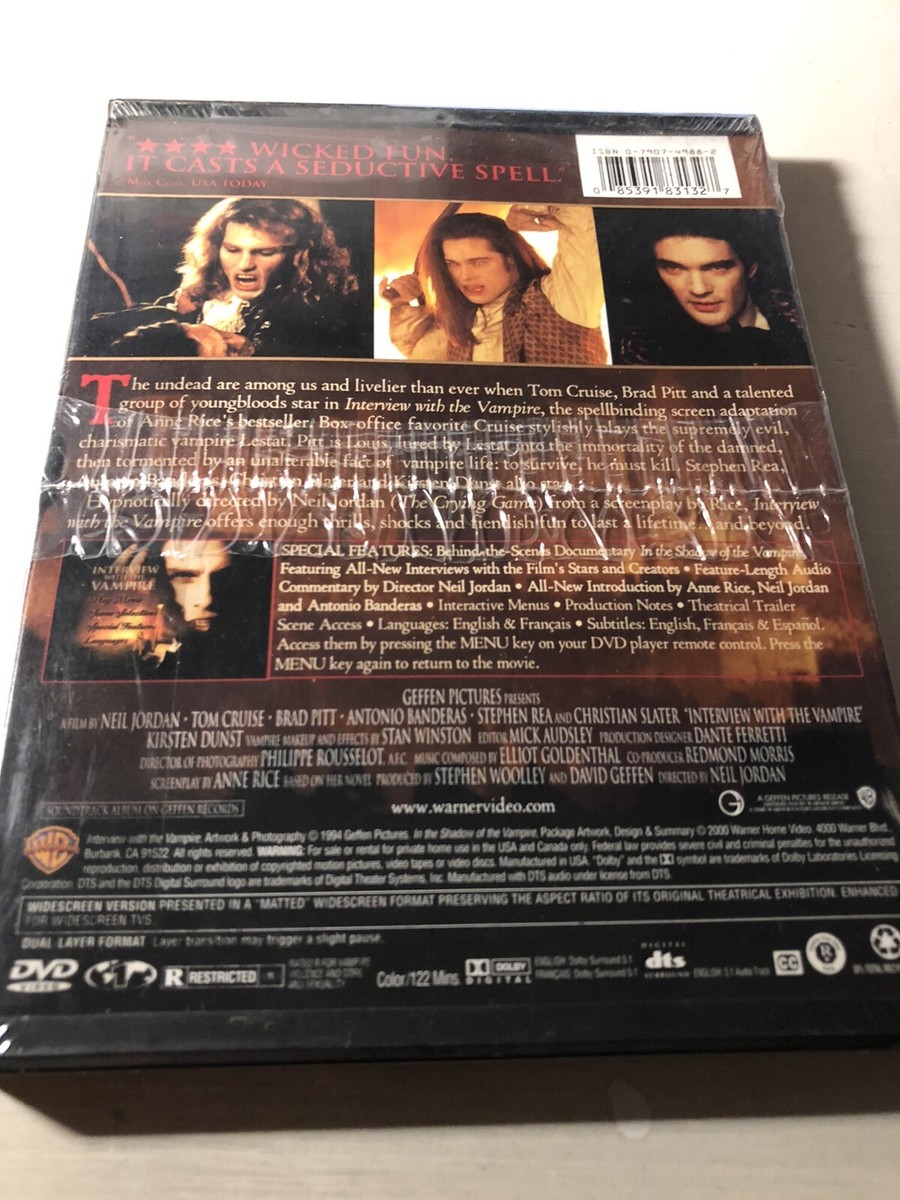 Interview with the Vampire (1994) DVD NEW Fantasy Horror Brad Pitt