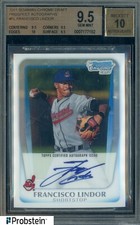 2011 Bowman Chrome Prospects Francisco Lindor RC Rookie BGS 9.5 w/ 10 AUTO